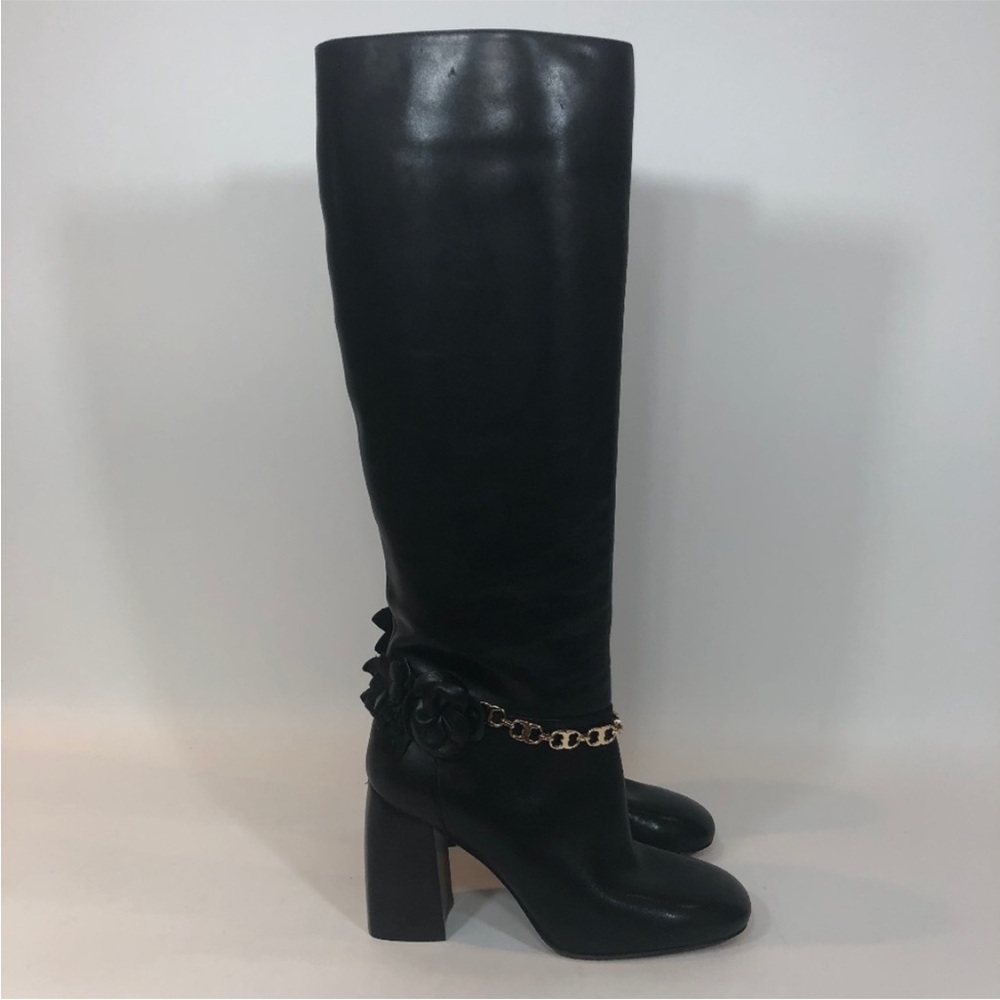 TORY BURCH Blossom Leather Tall Boots